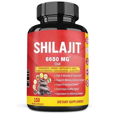 Pemasangan Kesehatan Latihan Pengurangan Berat Badan Suplemen Energi Shilajit Kapsul