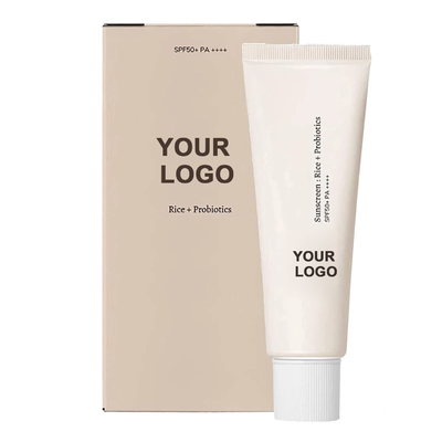 Jenis Kelamin Wanita Lotion Perlindungan Matahari Probiotik SPF 50 Perlindungan Matahari untuk Wajah Tubuh Label Khusus