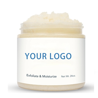 OEM Infused Organic Essential Oils Nutrients Sea Salt BODY SCRUB untuk Pengelupasan Wajah