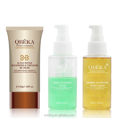QBEKA Ferment Polypeptide Fading Serum Whitening Gold Facial Kit untuk efek lifting