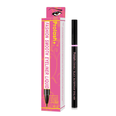 Karbon Hitam Eyeliner Pensil Air diaktifkan Label Pribadi Eyeliner dalam Warna Rose Gold