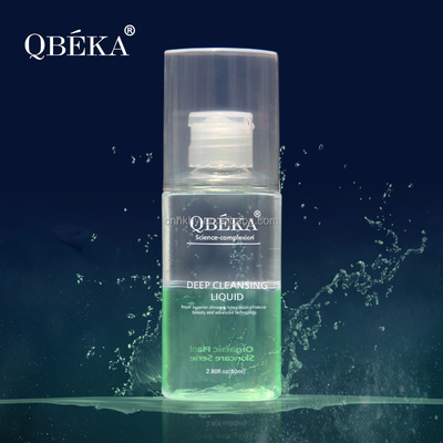 Bentuk Cairan Lembut Tidak Iritasi Muka Pembersih mendalam Cairan Cuci Wajah Cuci Mata Makeup Remover 80ml