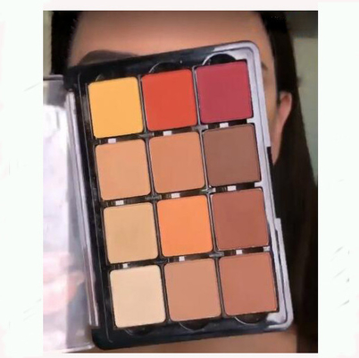 Glitter Metallic Campuran Warna Eye Shadow Palette Elegant Satin Matte Bahan Mineral