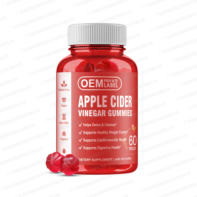 OEM Kesehatan Suplemen Diet Apple Cider Vinegar Gummies Tablet Penghapusan Lemak Leptin