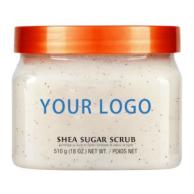 OEM Bunga-beraroma Body Scrub Cream untuk kulit kusam mengelupas dan formula yang mencerahkan