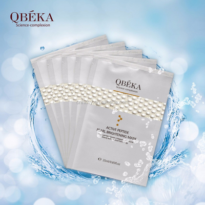 QBEKA Aktif Peptida Mutiara Whitening Mencerahkan Topeng 5pcs/Kotak untuk Semua Jenis Kulit