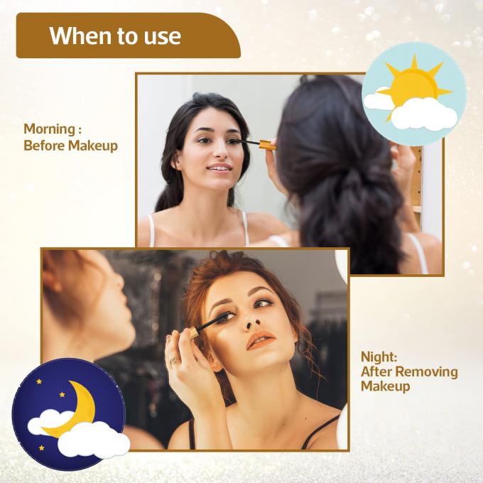 Cuttom Logo 5ml Serum pertumbuhan bulu mata alami Serum sintetis bebas wewangian Efek pertumbuhan cepat jangka panjang 4