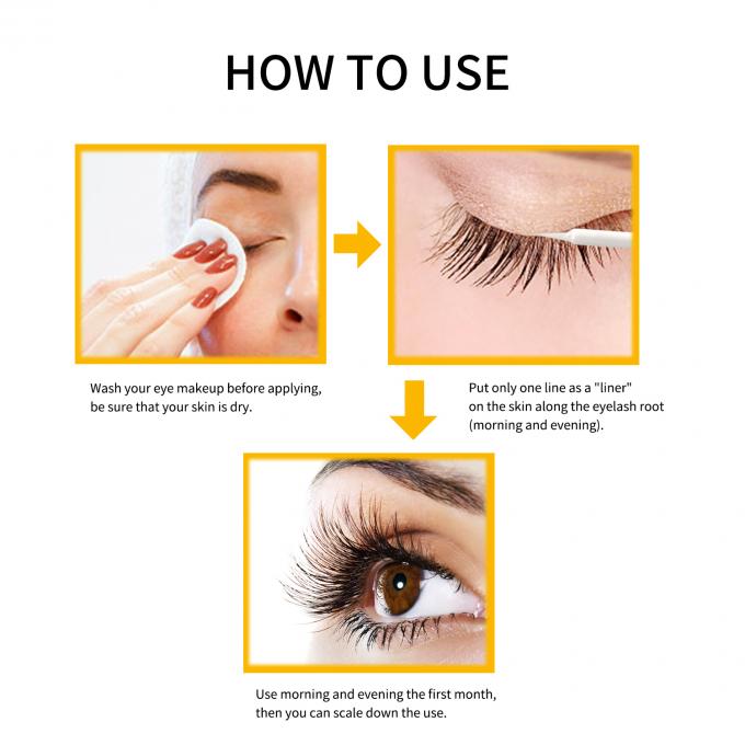 Custom Herbal Eyelash Growth Liquid Organic Vegan Eyelash Serum untuk bulu mata yang indah 9