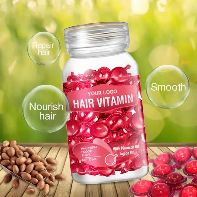 Minyak Jojoba Maroko Infused Custom Logo Hair Treatment Serum Kapsul untuk Label Pribadi 0