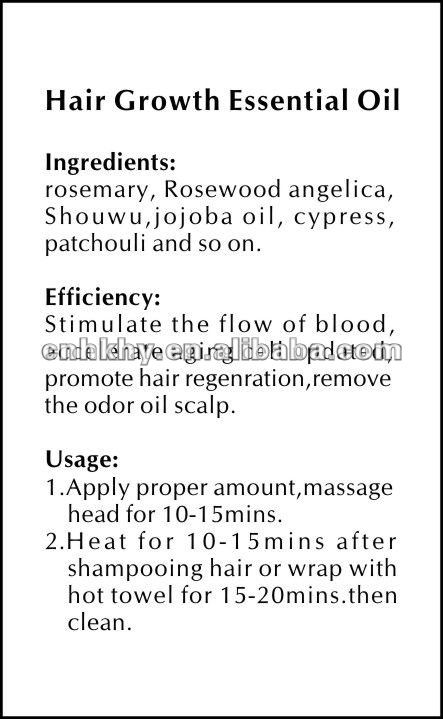 Pralash Minyak Esensial Natural Hair Growth Minyak Organik Terbaik dengan Minyak Angelica Rosewood 2