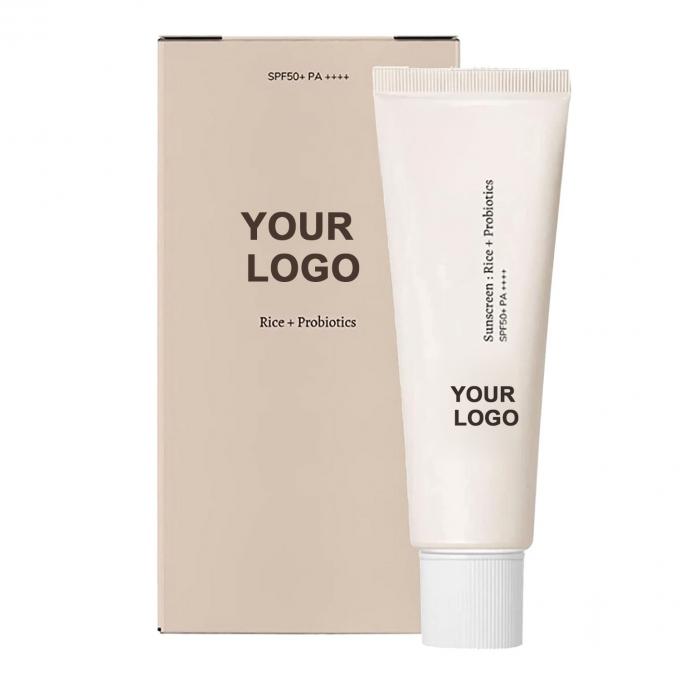 Jenis Kelamin Wanita Lotion Perlindungan Matahari Probiotik SPF 50 Perlindungan Matahari untuk Wajah Tubuh Label Khusus 1