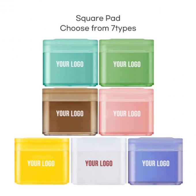 Custom Logo Daily Face Toner Pad untuk Wanita 7 Jenis Square Cotton Facial Pad 0