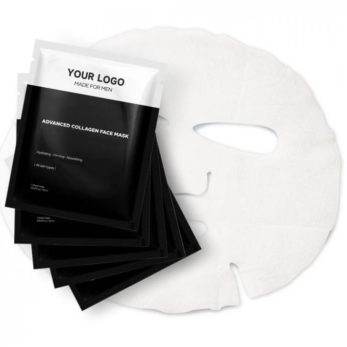 Custom Logo Sheet Face Mask untuk Pria Nutrisi Oryza Sativa Rice Lees Ekstrak 5 Piece Set 0