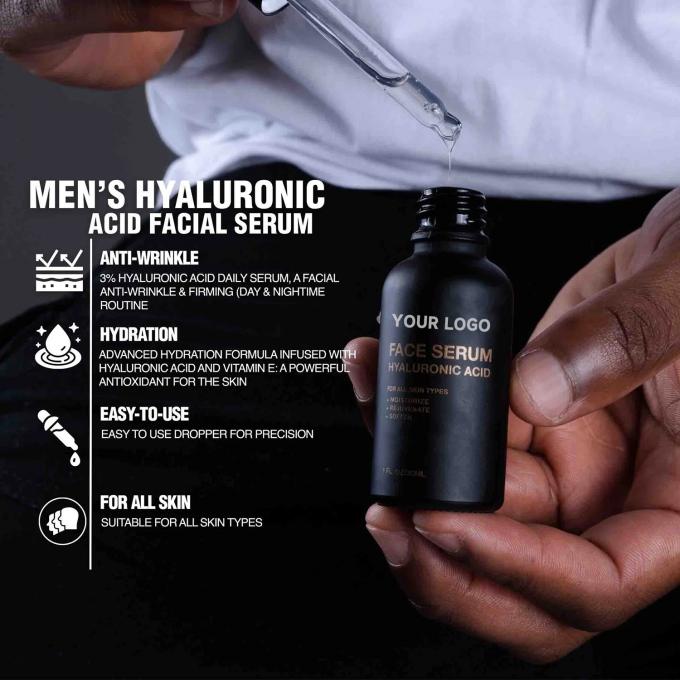 Bantuan Pria Label Custom Hyaluronic Acid Serum Wajah untuk Kesehatan Pria 2