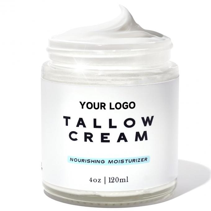 Custom Grass Fed Beef Tallow Balm Moisturizer Cream 100% Lotion alami untuk kulit sensitif 0