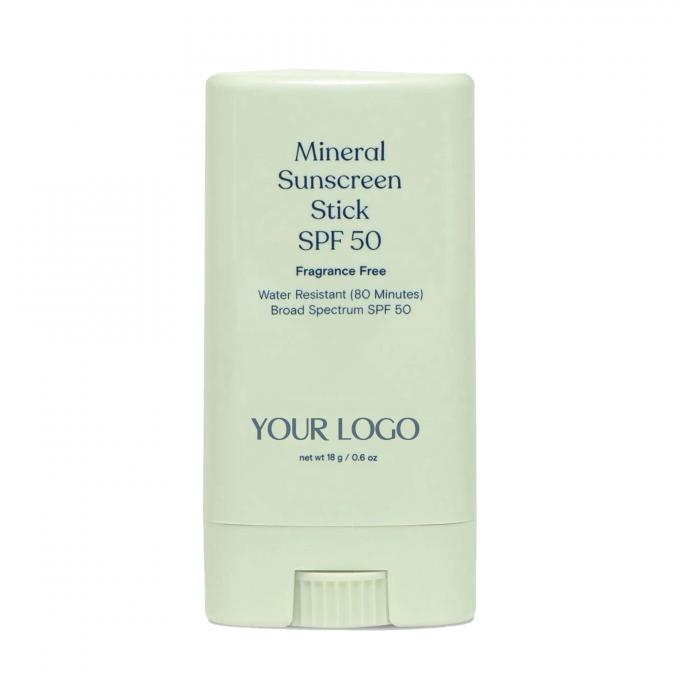 Label Pribadi Mineral Sunscreen Stick SPF 50 Water-Resistant Broad Spectrum UVA/UVB Perlindungan 0