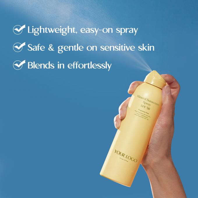 Label pribadi SPF 50 Sunscreen Spray Twin Pack Water Resistant Sunscreen Pack 2 buah 1