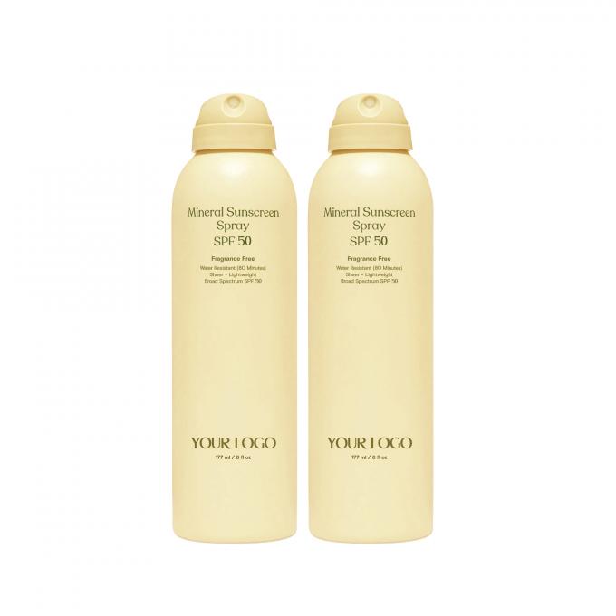 Label pribadi SPF 50 Sunscreen Spray Twin Pack Water Resistant Sunscreen Pack 2 buah 0
