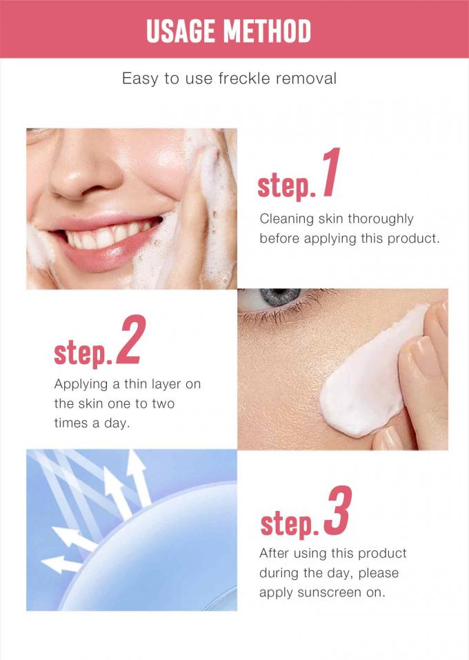 Retinol Facial Cream untuk Penghapusan Bintik-bintik Bau yang Disesuaikan dan Label Pribadi 9