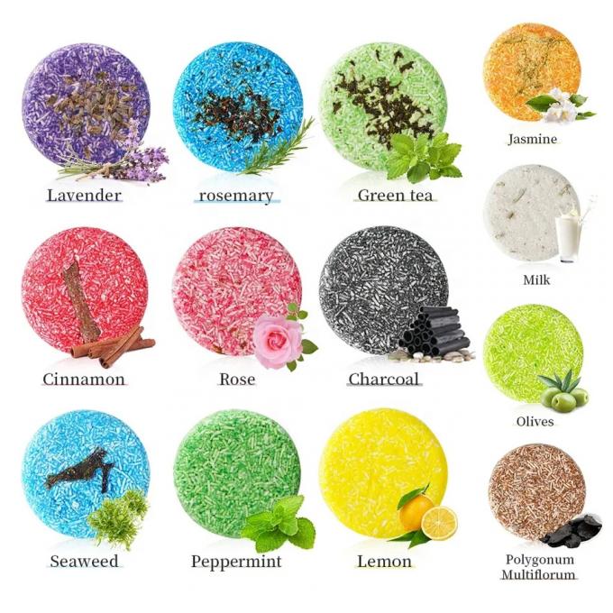 Disesuaikan Merek Sendiri Ukuran Biasa Shampoo Bar Minyak Zaitun Dengan Bahan Alami 2