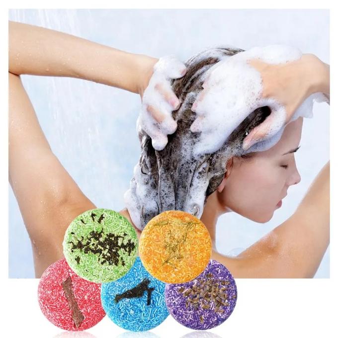 Disesuaikan Merek Sendiri Ukuran Biasa Shampoo Bar Minyak Zaitun Dengan Bahan Alami 3
