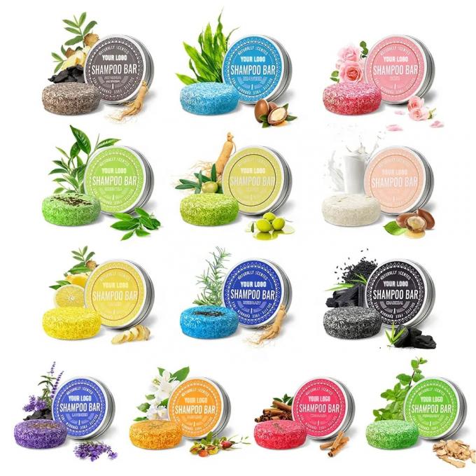 Disesuaikan Merek Sendiri Ukuran Biasa Shampoo Bar Minyak Zaitun Dengan Bahan Alami 5