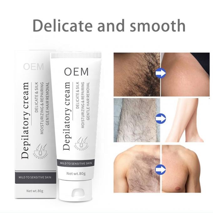 Kulit sensitif Cobalah krim herbal depilatory kami untuk penghapusan rambut lembut Bikini / Intim 2