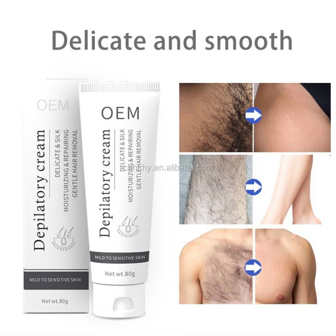 Kulit sensitif Cobalah krim herbal depilatory kami untuk penghapusan rambut lembut Bikini / Intim 7