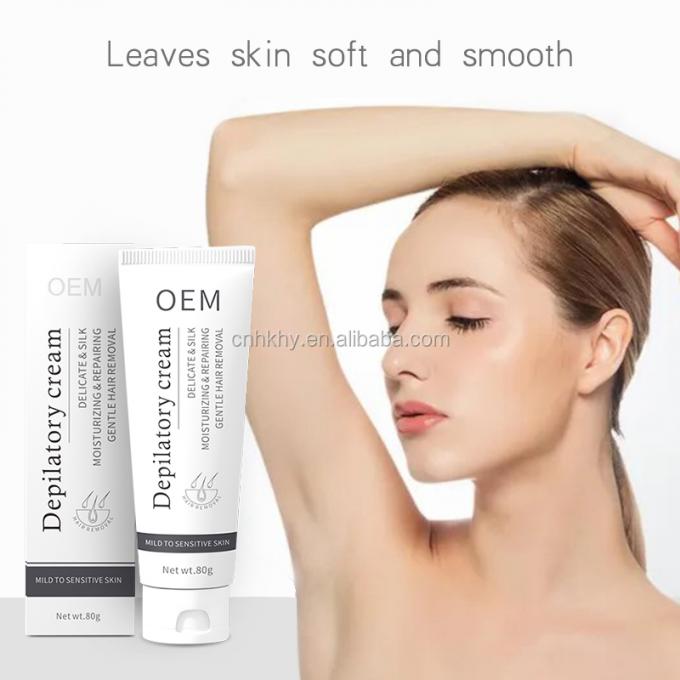 Kulit sensitif Cobalah krim herbal depilatory kami untuk penghapusan rambut lembut Bikini / Intim 10