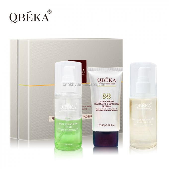 QBEKA Ferment Polypeptide Fading Serum Whitening Gold Facial Kit untuk efek lifting 0