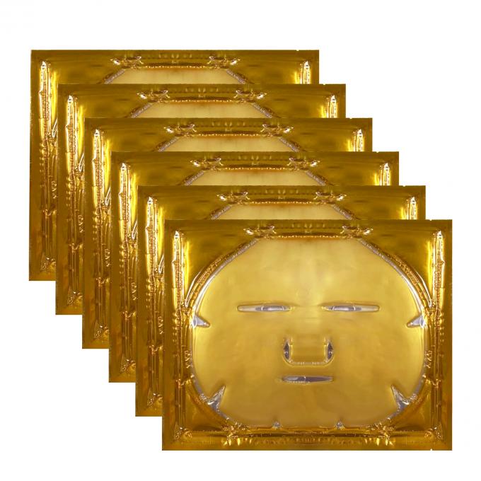 Topeng Wajah Emas Organik 24K Untuk Rumah Penenang Gel Kolagen Disesuaikan Crystal Beauty 1