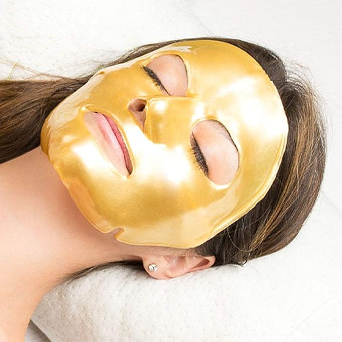 Topeng Wajah Emas Organik 24K Untuk Rumah Penenang Gel Kolagen Disesuaikan Crystal Beauty 3