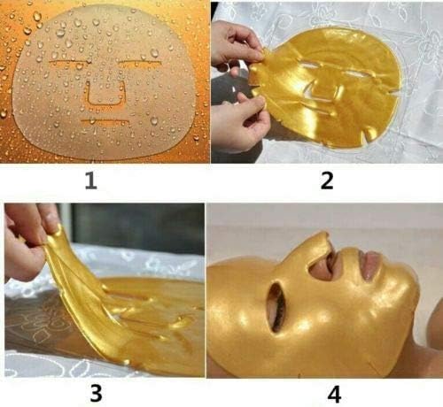 Topeng Wajah Emas Organik 24K Untuk Rumah Penenang Gel Kolagen Disesuaikan Crystal Beauty 8
