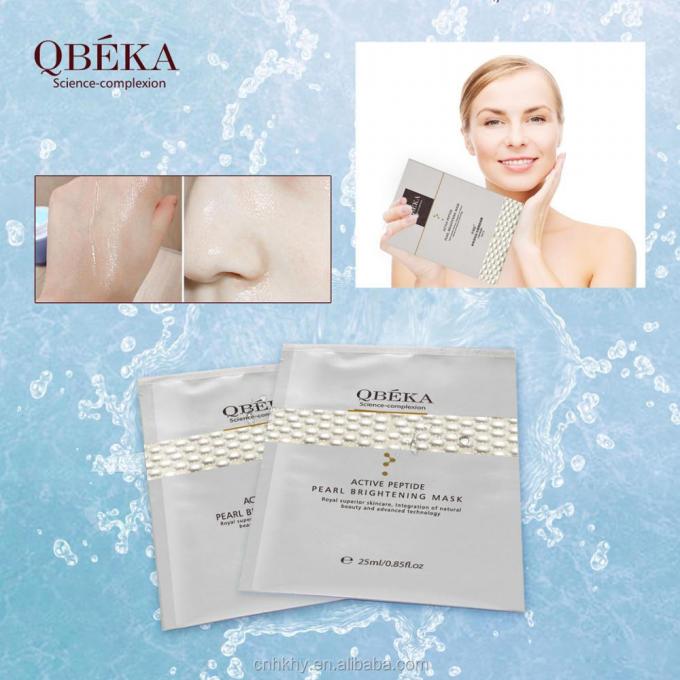 QBEKA Aktif Peptida Mutiara Whitening Mencerahkan Topeng 5pcs/Kotak untuk Semua Jenis Kulit 0