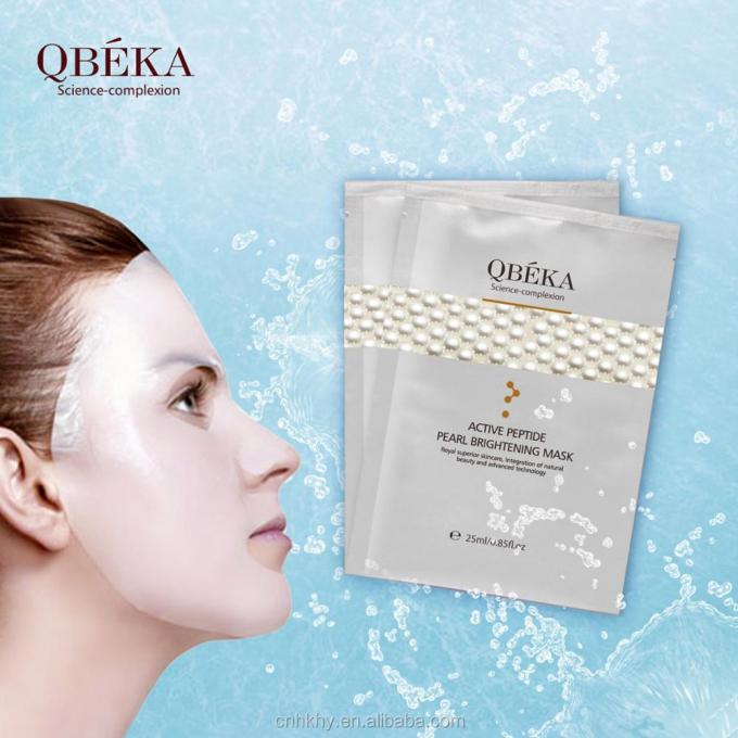 QBEKA Aktif Peptida Mutiara Whitening Mencerahkan Topeng 5pcs/Kotak untuk Semua Jenis Kulit 3