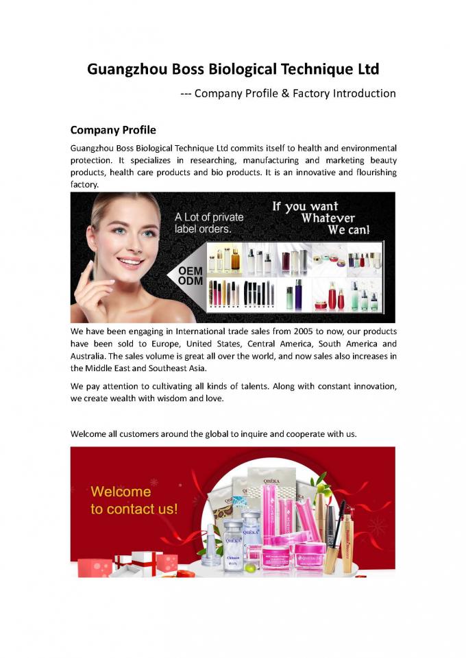 Shelf Life 3 Tahun OEM Stem Cell And Peptides Anti Kerutan Anti Penuaan Kulit Kolagen Murni Serum Wajah 6