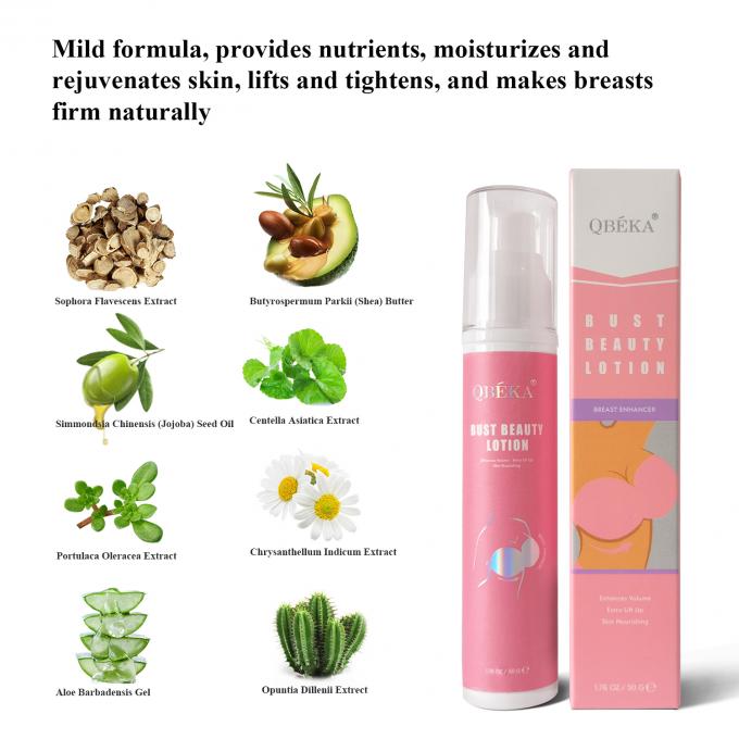 Lotion Penegak Payudara Vegan Alami Logo Pelanggan Diakui Pijat ketat untuk OEM ODM 2