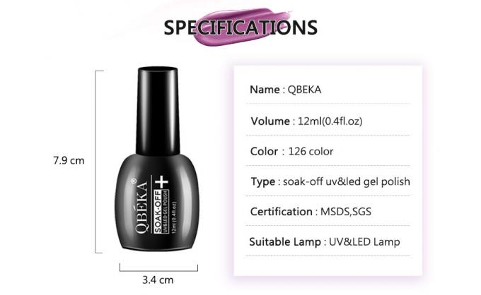 Vibrant dan tahan lama multi-warna UV Gel kuku Polish dengan Acrylates Copolymer 5