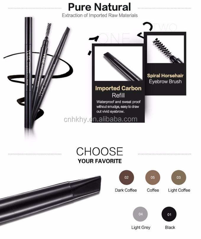 Pensil alis Double-Head Waterproof Slim Dijamin Fungsi Makeup alis Kecantikan 2