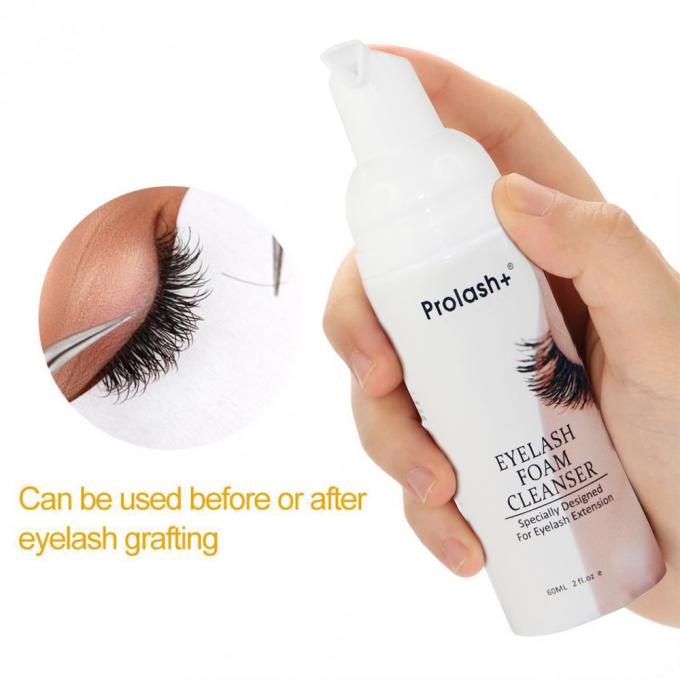 Custom Private Label Logo Lash Wash Pembersih bulu mata Shampoo Produk Bentuk cair untuk wajah 0