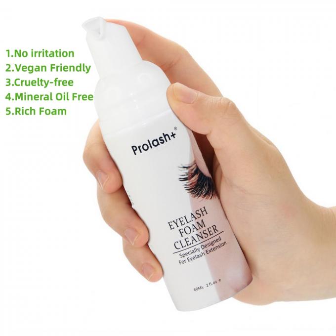 Custom Private Label Logo Lash Wash Pembersih bulu mata Shampoo Produk Bentuk cair untuk wajah 1