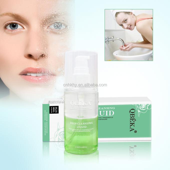 Bentuk Cairan Lembut Tidak Iritasi Muka Pembersih mendalam Cairan Cuci Wajah Cuci Mata Makeup Remover 80ml 0