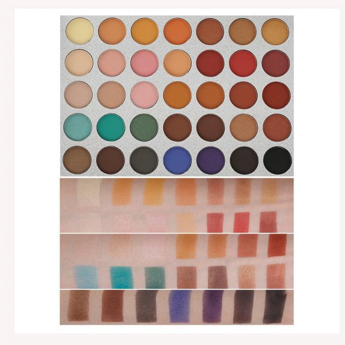 Glitter Metallic Campuran Warna Eye Shadow Palette Elegant Satin Matte Bahan Mineral 0