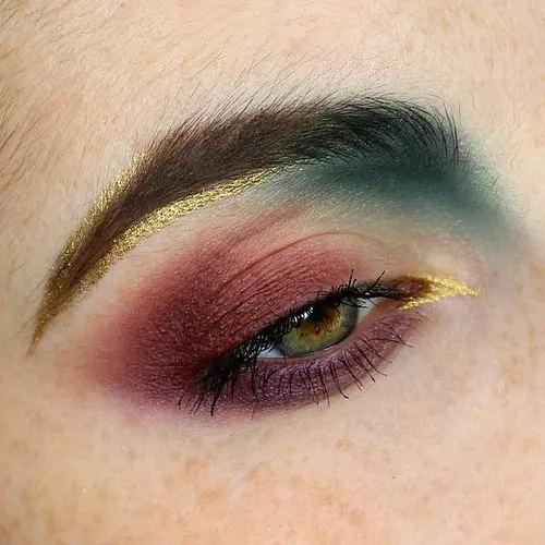 Glitter Metallic Campuran Warna Eye Shadow Palette Elegant Satin Matte Bahan Mineral 3