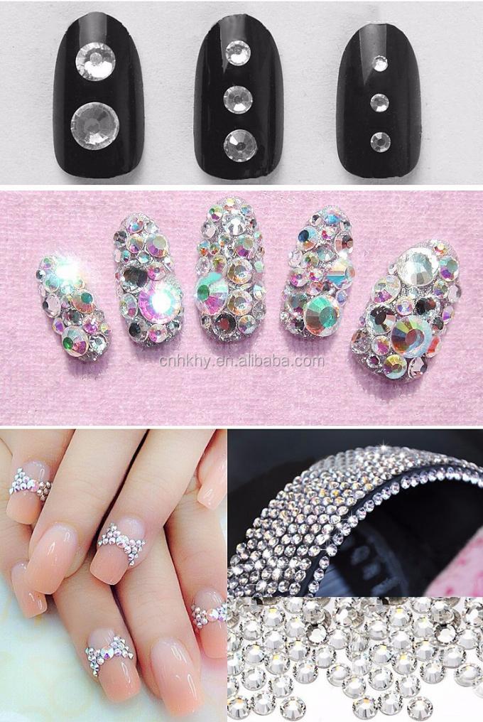 Rhinestones kuku L01 Flat Back Phone Dekorasi 3D Glitter Batu untuk alat manikur 45g 4