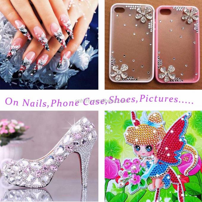 Rhinestones kuku L01 Flat Back Phone Dekorasi 3D Glitter Batu untuk alat manikur 45g 5