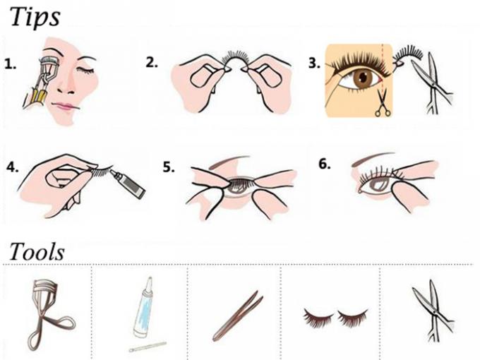 10mm-15mm bulu mata palsu alami panjang 5 pasang ekstensi rambut sintetis berwarna 6